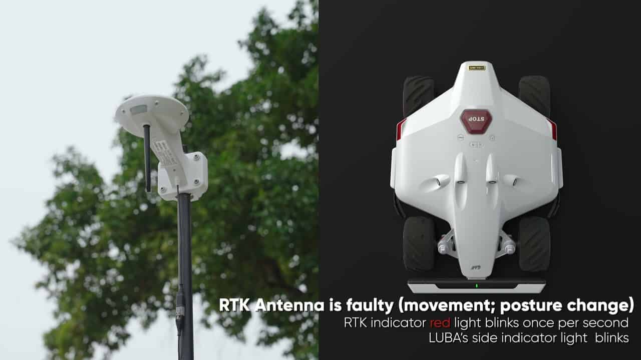 a LUBA & RTK Antenna Flashing Status Instruction Video