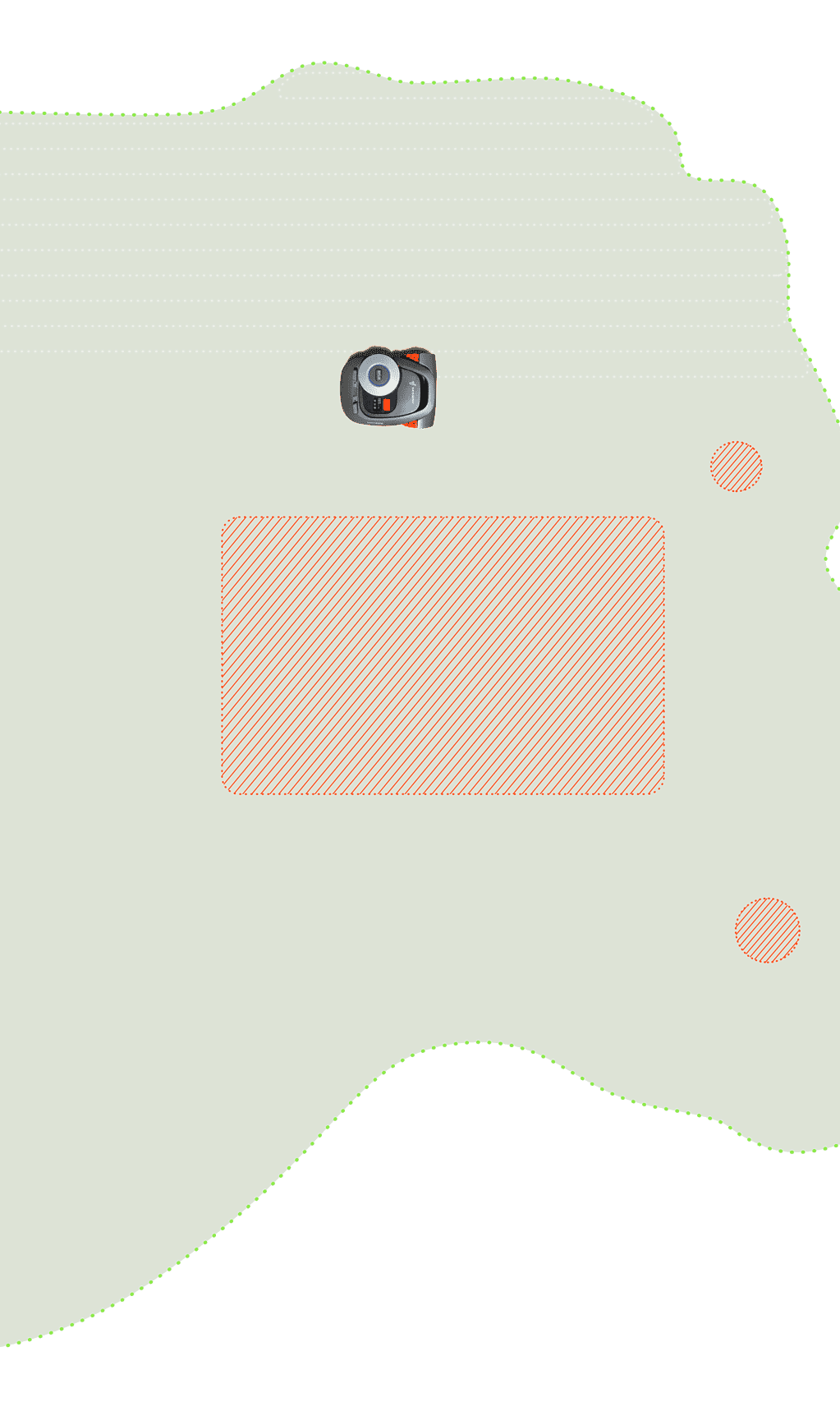 Segway Navimow mowing pattern