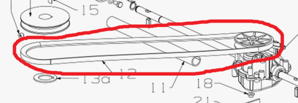 Masport Drive Belt for Self-Propelled mowers 574401