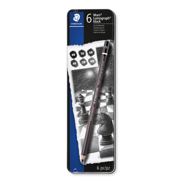 Staedtler Black Lumograph Pencils 100B 6 Pack