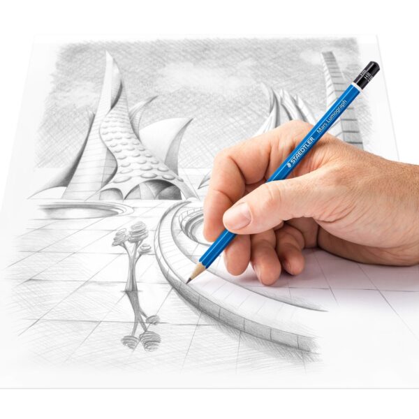 Staedtler Mars Lumograph 100 Sketching Pencils 6 Pack - Image 3