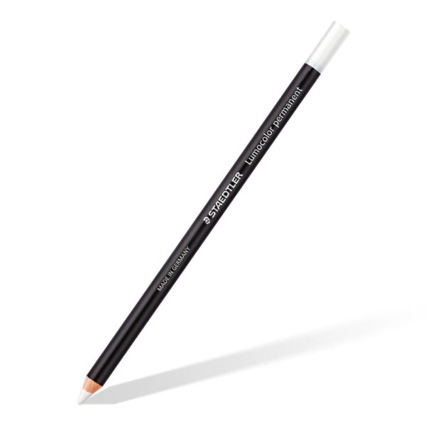 Staedtler Lumocolour Glasochrom Pencil White 12 Pack