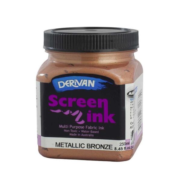 Derivan Screen Ink 250ml Metallic Bronze
