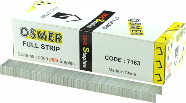 Osmer Staples Size 26/6 - Pack of 5000