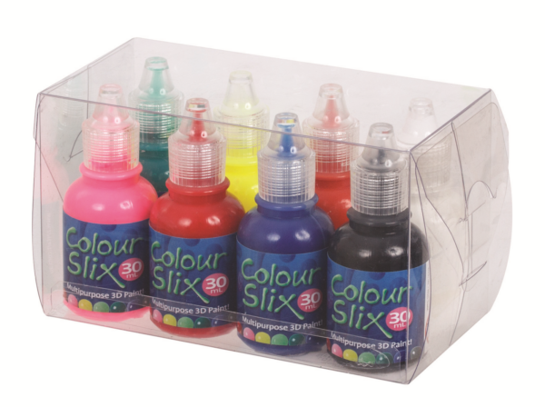Colour Slix 3D Acrylic Paint Set of 8