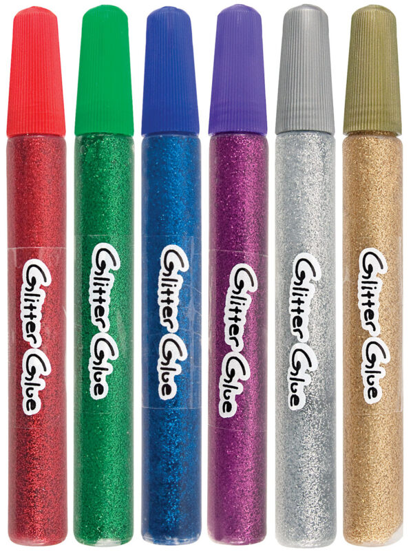 Zart Glitter Glue Pens Assorted Set of 6