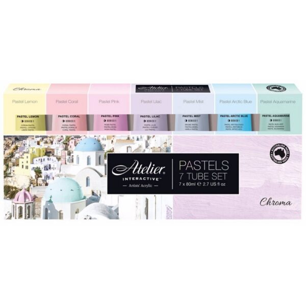 Atelier Interactive Pastel Artists Acrylics set of 7 x 80ml Tubes