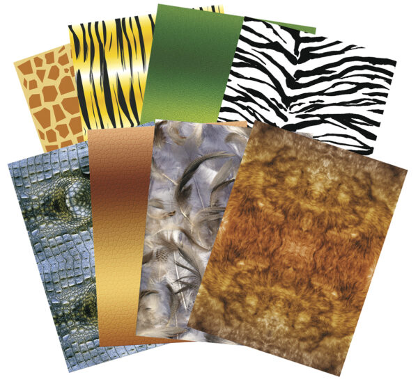 Pattern Paper Animal A4, 40 Sheets 8 Designs