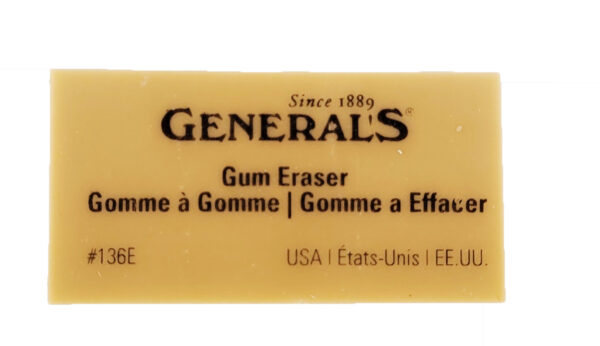 Generals ArtGum Eraser 136E 1x2 Box of 12