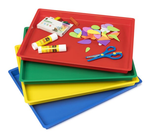 Art Tray Set of 4 Bright Colours