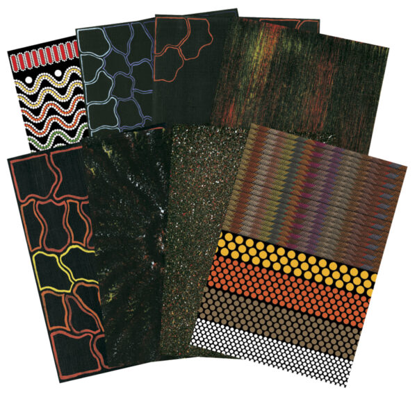 Pattern Paper Indigenous Australian A4, 40 Sheets 8 Designs