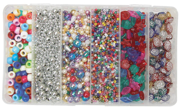 Bead Box 300g of 6 Different Designs Assorted Sizes and Colours