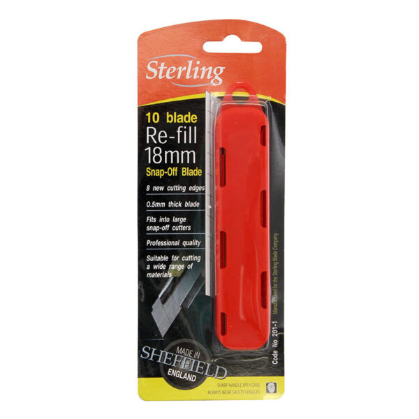 Sterling Utility Knife 18mm Refill Blades 10 Pack
