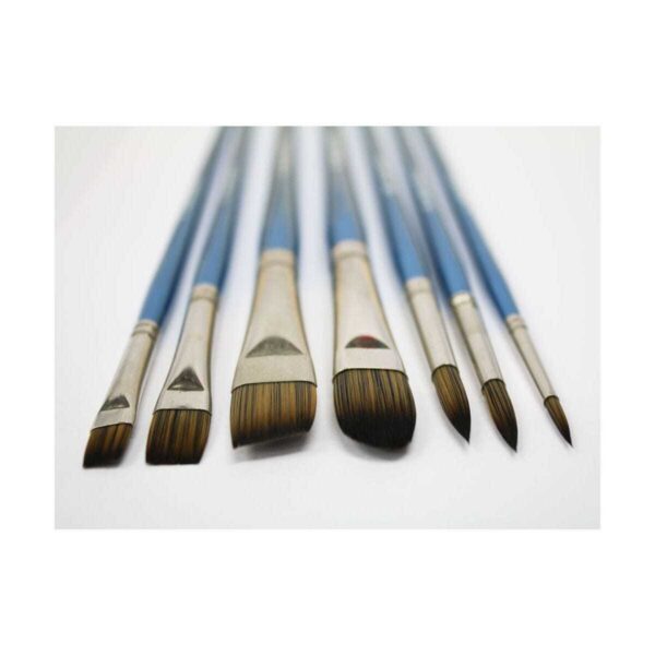 Mont Marte Oil Brush Set Taklon Brush Set of 7 in Wooden Box - Image 2