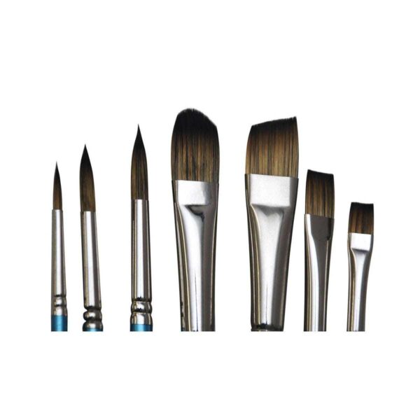 Mont Marte Oil Brush Set Taklon Brush Set of 7 in Wooden Box - Image 4