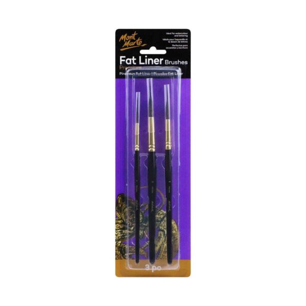 Mont Marte Fat Liner Brush Set of 3