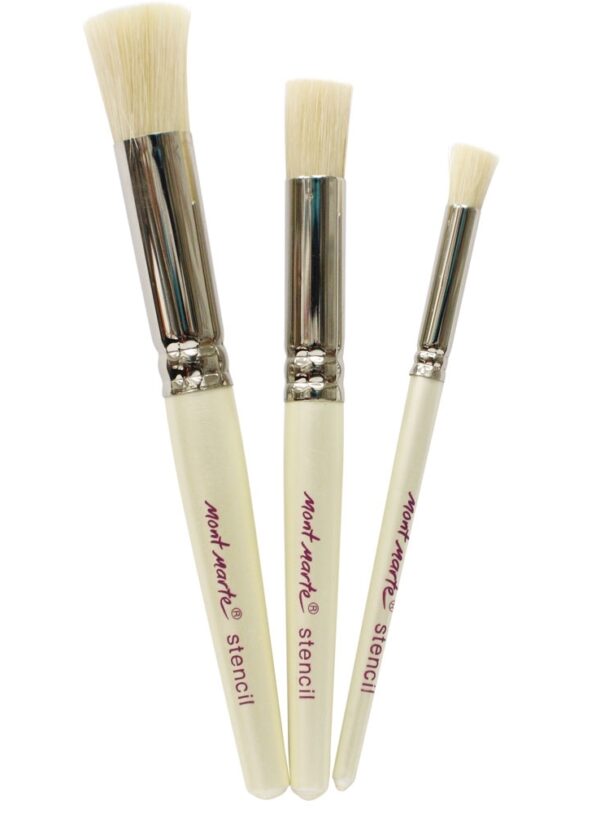 Mont Marte Professional Stencil Brush Set of 3 - Image 2