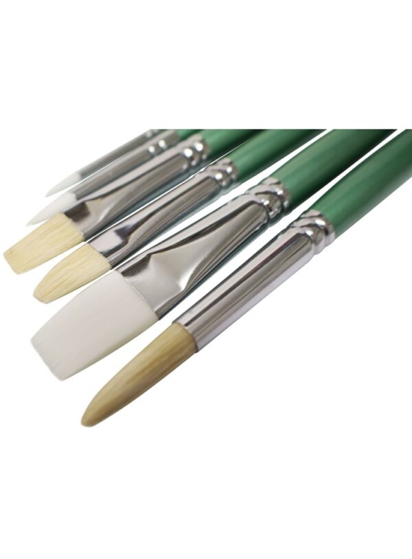 Mont Marte Gallery Series Brush Set Oils 6pce (2 x Flat, 3 x Round & 1 x Filbert) - Image 3