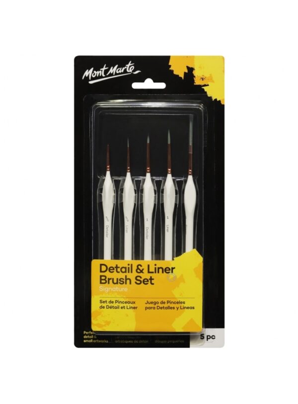 Mont Marte Detail & Liner Brush Set of 5