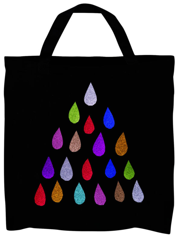 Black Calico Bag with Handles 35x45cm Pack of 10 - Image 2