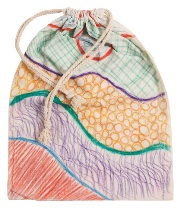 Calico Bag with Drawstring 35 x 45cm Pack of 10 - Image 2