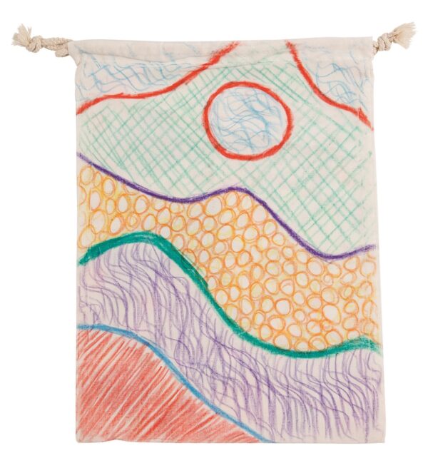 Calico Bag with Drawstring 35 x 45cm Pack of 10 - Image 3