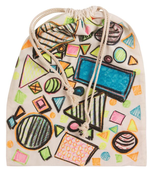 Calico Bag with Drawstring 35 x 45cm Pack of 10 - Image 4