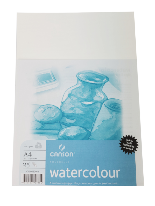 Canson Aquarelle Watercolour Paper A4 200gsm 25 Sheets
