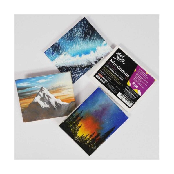 Carton of 18 Mont Marte Mini Canvas 8x10cm Pack of 2 - Image 5