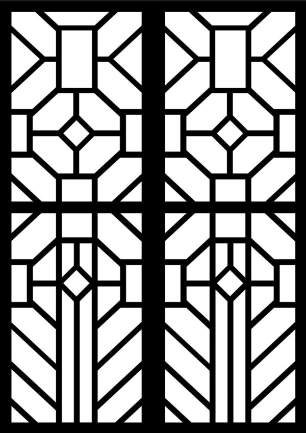 Stained Glass Frames Set of 20 Frames in A4 Sheets