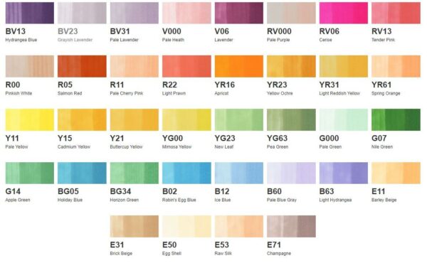 Copic Marker Felt Pen Ciao Set of 36 Fashion Colours - Image 2