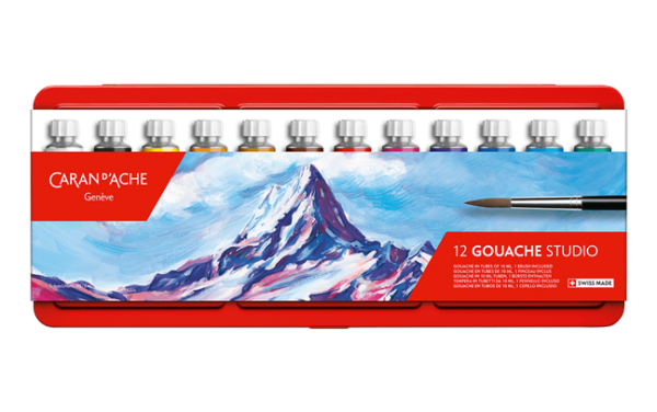 Caran D'Ache Gouache Studio Set of 12 x 10ml Tubes - Image 2