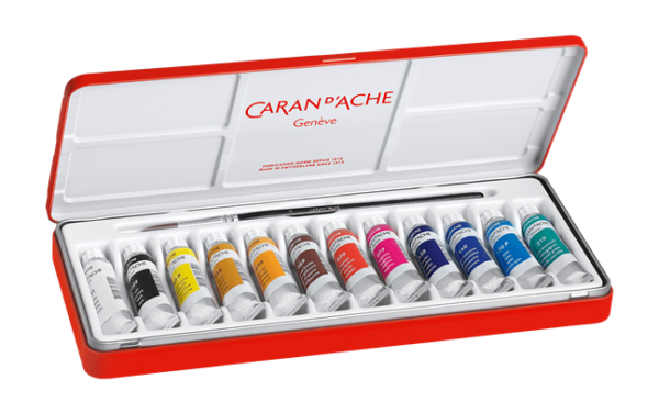Caran D'Ache Gouache Studio Set of 12 x 10ml Tubes