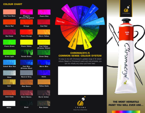 Chromacryl Student Acrylic Set of 5 x 75ml - Image 2