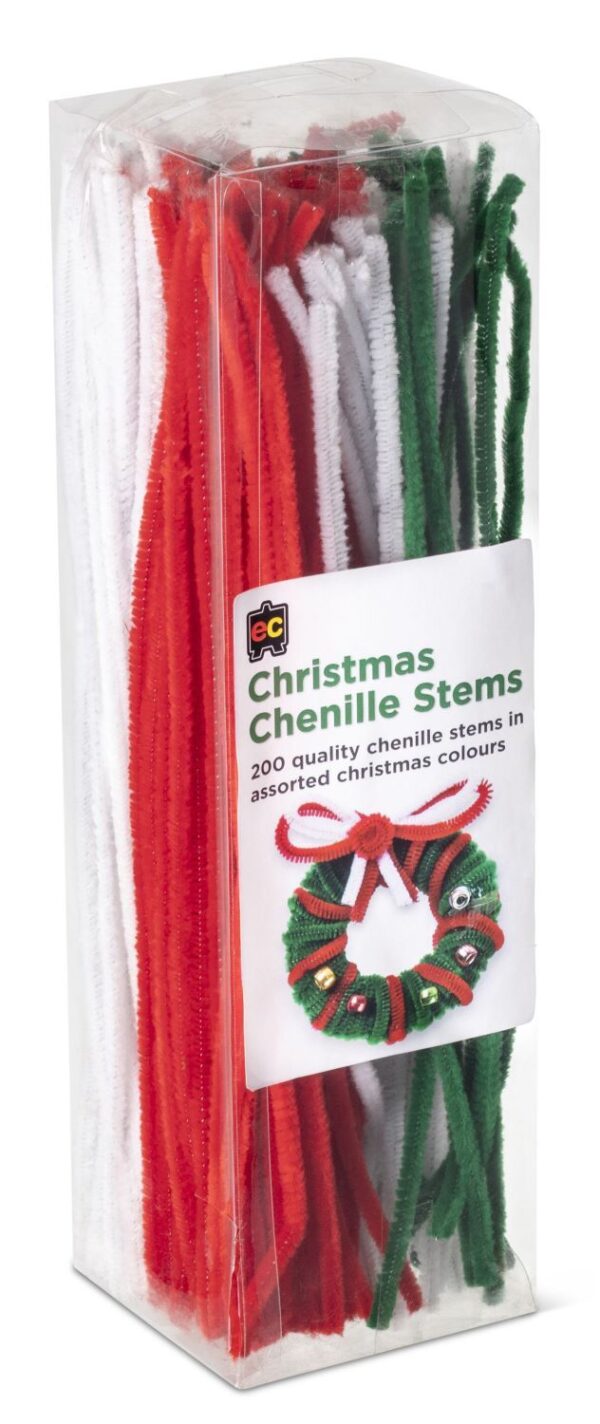 Chenille Stems Christmas 30cm Pk 200
