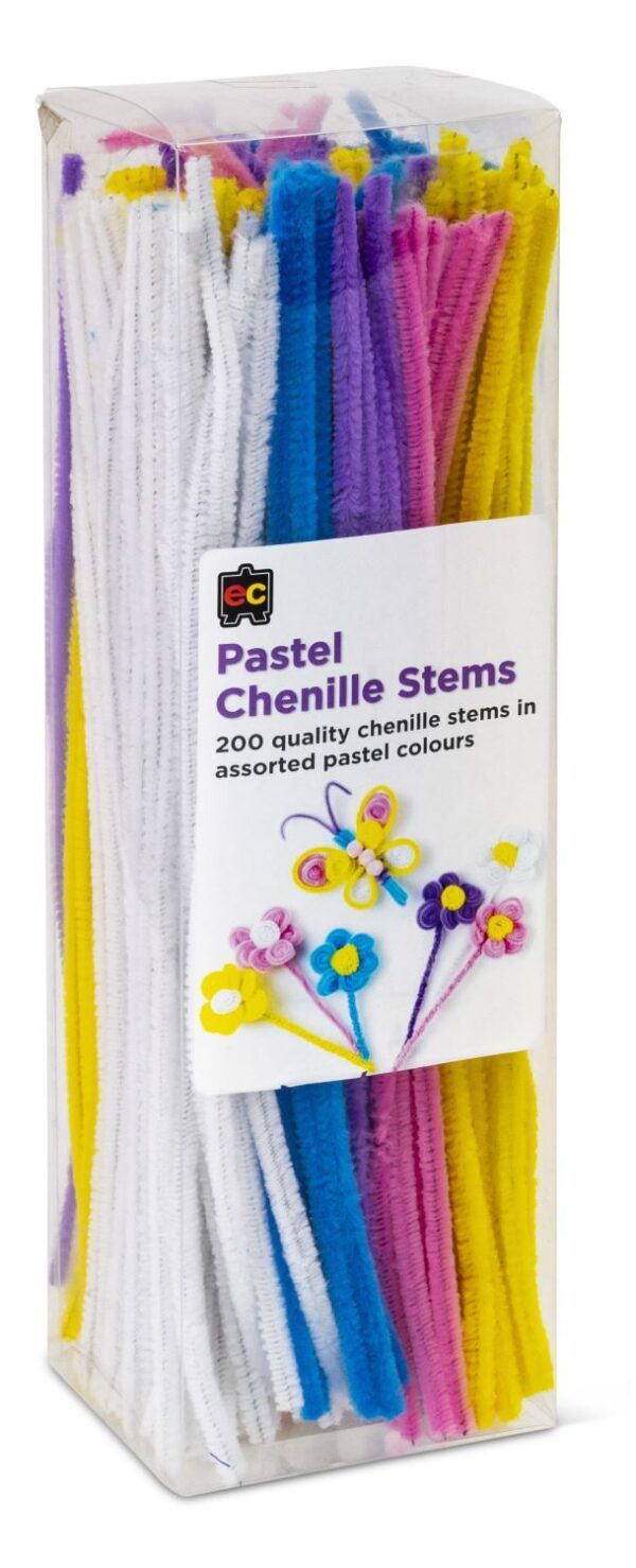 Chenille Stems Pastel 30cm Pk 200