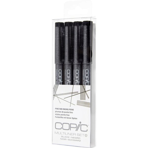 Copic Multiliner Pen Set of 4 Assorted Colours, .03mm nibs - Image 3