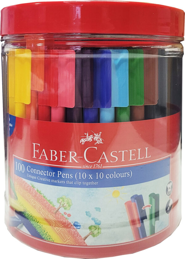 Faber Castell Connector Pens Set 100 (10 x 10 Assorted Colours)