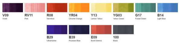 Copic Sketch Markers Assorted 12 Pack - Image 2