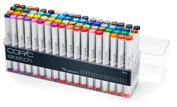 Copic Sketch Markers Assorted 72 Pack Set A