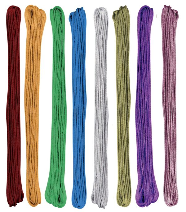 Metallic Embroidery Thread Assorted 24 Pack In 8 Colours