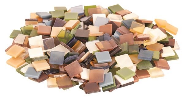 Resin Art Deco Mosaic Tiles Earth Tones Pack of 150g