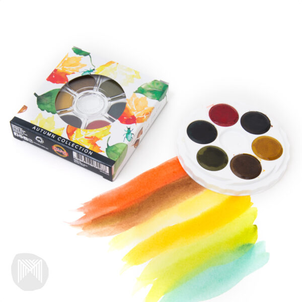 Micador Watercolour Stackable Disc Set 6 Autumn Colours - Image 2