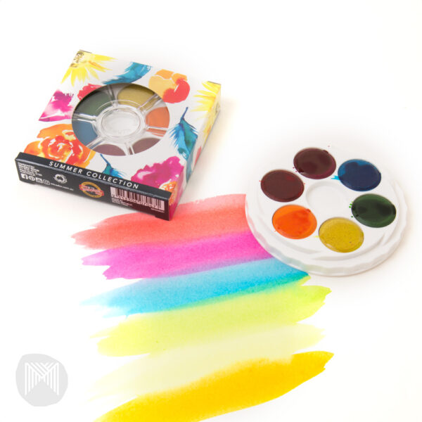 Micador Watercolour Stackable Disc Set 6 Summer Colours - Image 2