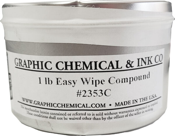 Graphic Chemical & Ink Co Easy wipe compound 1lb/453g