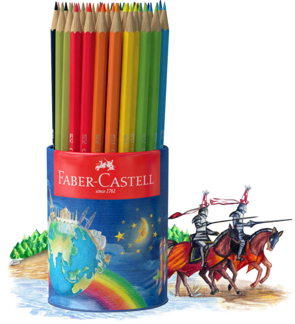 Faber-Castell Classic Coloured Pencils Set of 72 in Tin Pencil Cup