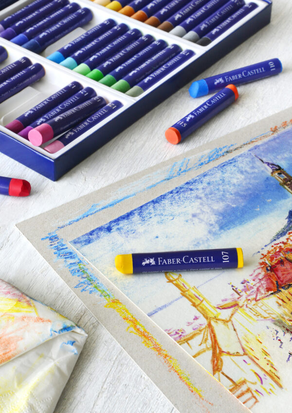 Faber Castell Large Oil Pastels 12 Set - Image 2