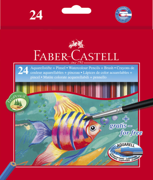 Faber-Castell Red Range Classic Watercolour Pencils Set of 24