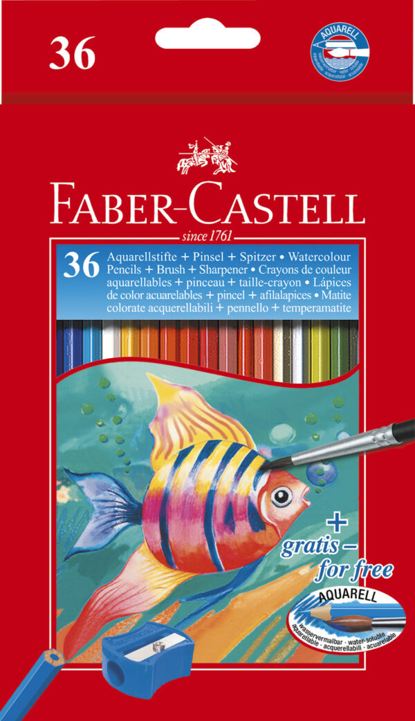 Faber-Castell Red Range Watercolour Pencils Set of 36