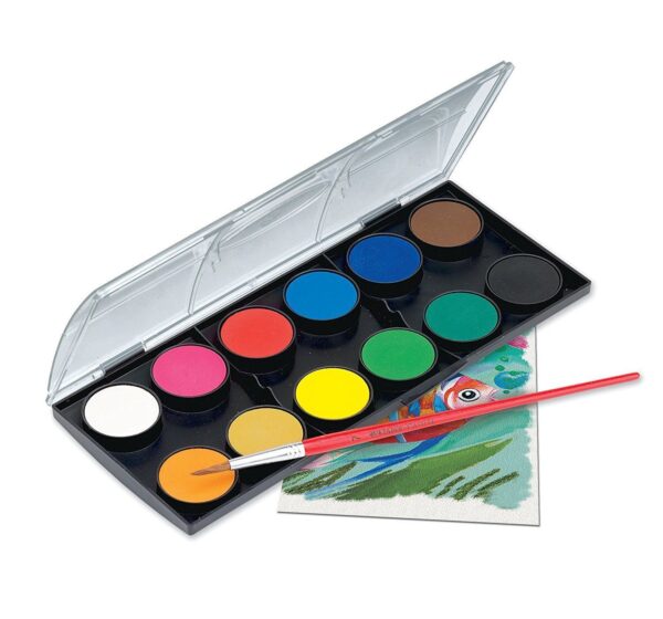 Faber Castell Watercolour Paint Set of 12 Palette - Image 2